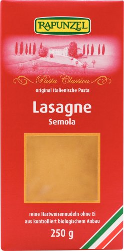 Rapunzel Bio Lasagne-Platten Semola (2 x 250 gr) von Rapunzel