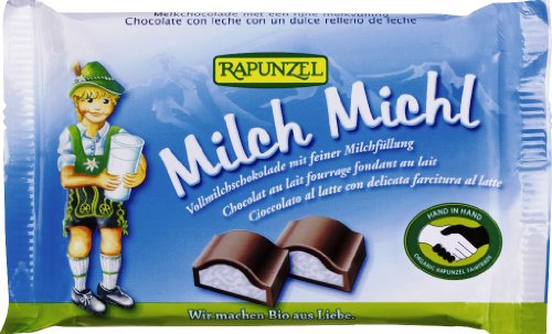 Rapunzel Bio Milch Michl Schokolade mit Milchfüllung HIH (6 x 100 gr) von Rapunzel