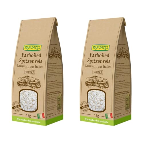 Rapunzel Parboiled Spitzenreis Langkorn, weiß, 2er Pack (2 x 1 kg) von Rapunzel