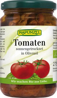 Rapunzel Tomaten getrocknet in Olivenöl extra saftig, 1er Pack (1 x 275g) - BIO von Rapunzel