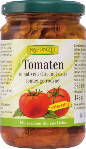 Rapunzel Tomaten getrocknet in Olivenöl extra saftig, vegan, 275g von Rapunzel