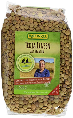 Rapunzel Troja Linsen (grün bis braun), 2er Pack (2 x 500 g) - Bio von Rapunzel