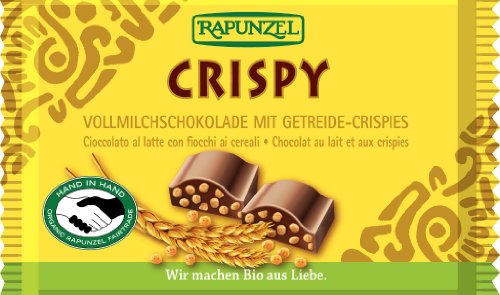 Rapunzel Vollmilch Schokolade Crispy, 12er Pack (12 x 100g) - Bio von Rapunzel