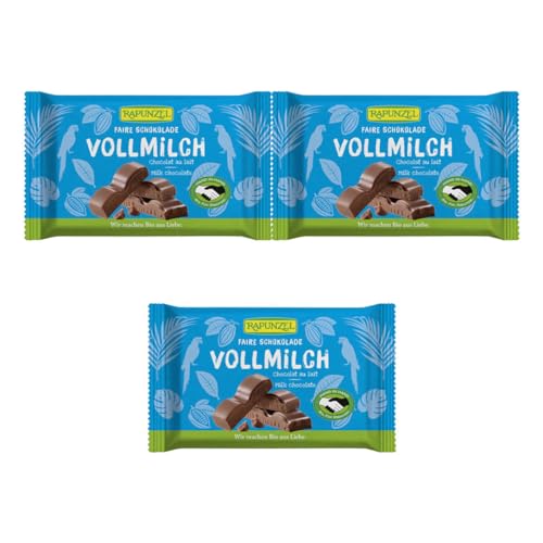 Rapunzel Vollmilch Schokolade HIH, 3er Pack (3 x 100 g) - Bio von Rapunzel