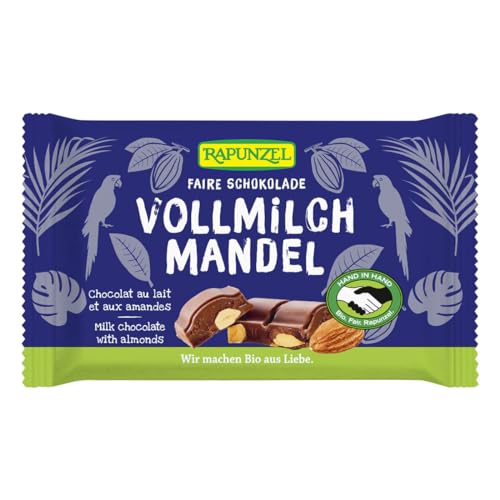 Rapunzel Bio Vollmilch Schokolade mit ganzen Mandeln HIH (2 x 100 gr) von Rapunzel