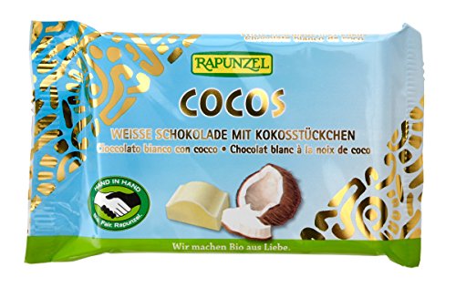 Rapunzel Weiße Schokolade mit Kokosstückchen HIH, 100 g von Rapunzel