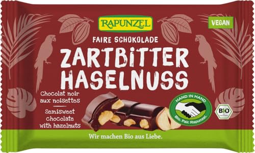 Zartbitter Schokolade 60% Kakao mit Haselnuss HI 2 x 100 gr von Rapunzel