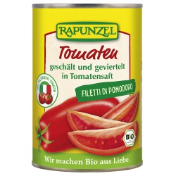 Tomaten, geschält und geviertelt Tomaten, geschält und geviertelt von RAPUNZEL