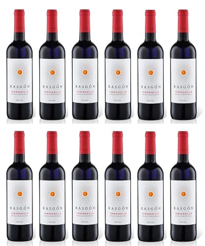 12x 0,75l - 2023er - Rasgón - Tempranillo - Vino de la Tierra de Castilla - Spanien - Rotwein halbtrocken 12x 0,75l - 2023er - Rasgón - Tempranillo - Vino de la Tierra de Castilla - Spanien - Rotwein halbtrocken von Rasgón