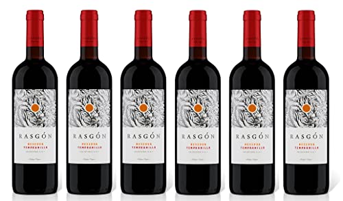 6x 0,75l - 2019er - Rasgón - Tempranillo Reserva - Valdepeñas D.O.P. - Spanien - Rotwein trocken von Bodegas Rasgon