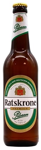 Ratskrone Premium Pilsener Bier, 20er Pack (20 x 0.5 l) MEHRWEG von Ratskrone