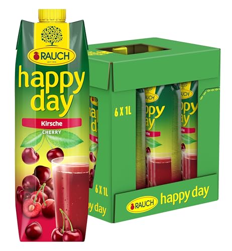 Rauch Happy Day Kirsche | aus ausgewählten Sauerkirschen | unvergleichliches Fruchtvergnügen | 6x 1l Tetra Prisma von Happy Day
