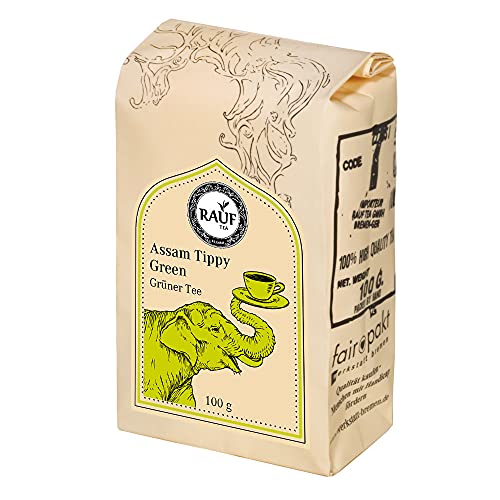 Rauf Tee - Grüntee Assam Tippy Green 100g von Rauf Tee