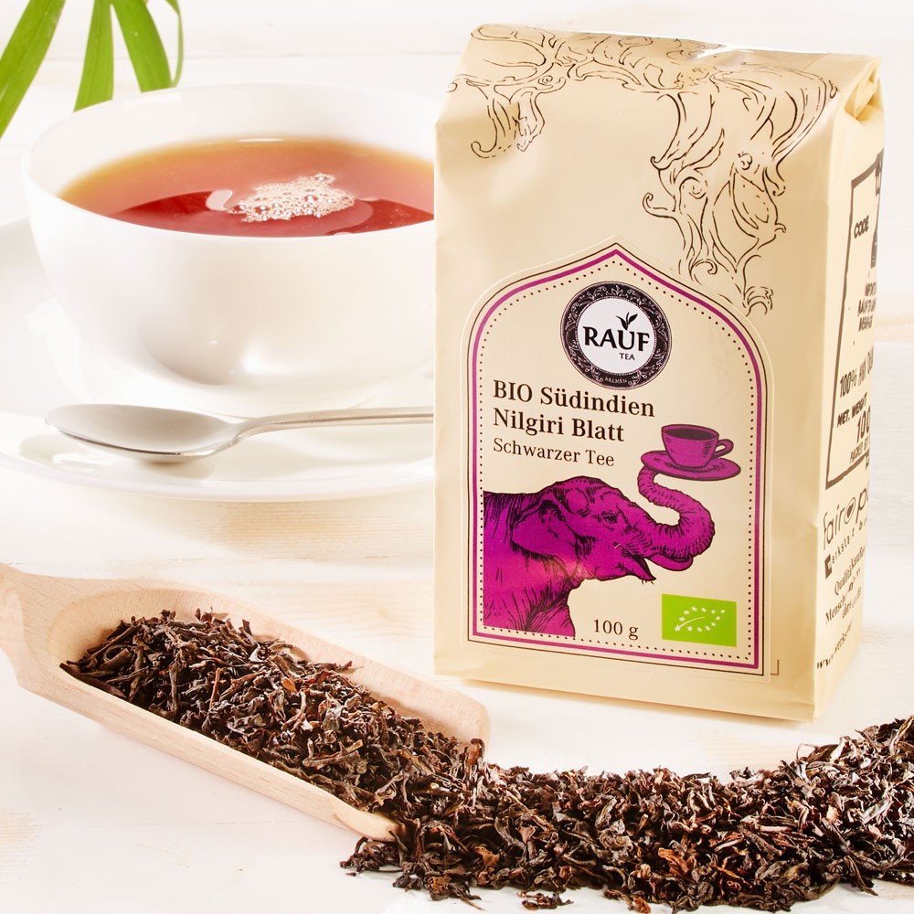 Rauf Tee Schwarzer Tee Südindien Nilgiri Blatt Bio von Rauf Tee