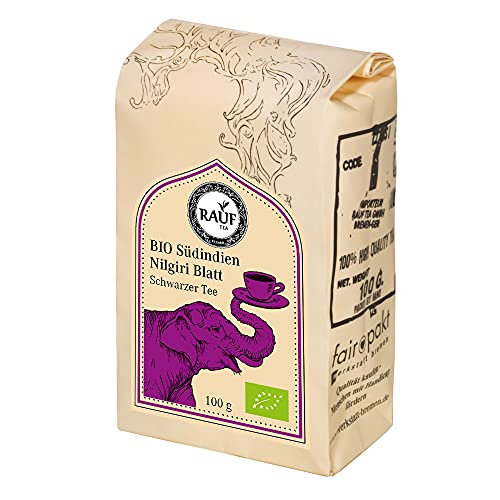 Rauf Tee - Schwarztee Südindien Nilgiri Blatt Bio 100g von Rauf Tee