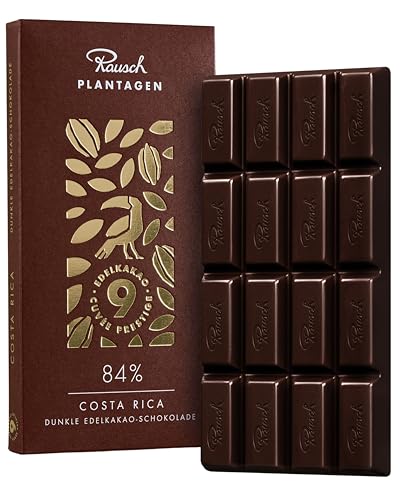 Rausch Costa Rica 84% Schokolade Tafel 125g – hochwertige Tafelschokolade mit feinem Aroma – Edelkakao Schokoladentafel aus nachhaltigem Anbau von Rausch