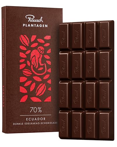 Rausch Ecuador 70% Schokolade Tafel 125g – hochwertige Tafelschokolade mit feinem Aroma – Edelkakao Schokoladentafel aus nachhaltigem Anbau von Rausch