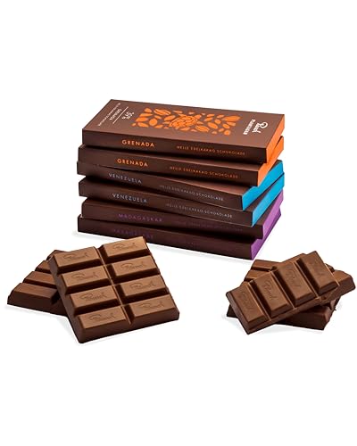 Rausch Edelkakao Schokolade Set, 6 Tafeln helle Schokolade Edel – Schokolade Geschenk mit vanilliger Note – Vollmilchschokolade von Rausch