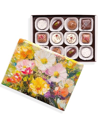 Rausch Helle und Dunkle Pralinen 12 Stück – Edles Pralinen Geschenk mit Bitter- und Vollmilch Schokolade gefüllt mit feinem Nougat oder Ganache – Besondere Pralinen – Pralinen mit Alkohol Rausch Helle und Dunkle Pralinen 12 Stück – Edles Pralinen Geschenk mit Bitter- und Vollmilch Schokolade gefüllt mit feinem Nougat oder Ganache – Besondere Pralinen – Pralinen mit Alkohol von Rausch