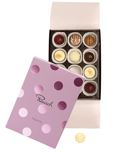 Rausch Trüffel Pralinen 12 Stück – feinste Trüffel-Ganache umhüllt von zartschmelzender Bitter-, Vollmilch- und weißer Schokolade – Schön als Geschenk Rausch Trüffel Pralinen 12 Stück – feinste Trüffel-Ganache umhüllt von zartschmelzender Bitter-, Vollmilch- und weißer Schokolade – Schön als Geschenk von Rausch