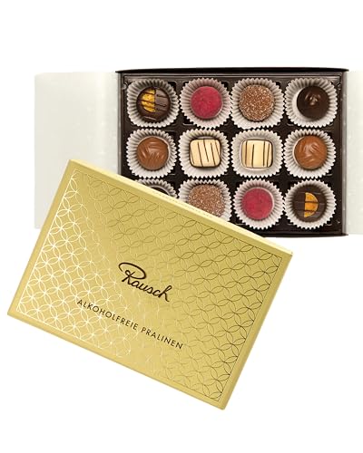 Rausch alkoholfreie Pralinen 12 Stück – Edles Pralinen Geschenk mit Bitter- und Vollmilch Schokolade gefüllt mit Nougat, Krokant oder Ganache – Besondere Pralinen – Pralinen ohne Alkohol Rausch alkoholfreie Pralinen 12 Stück – Edles Pralinen Geschenk mit Bitter- und Vollmilch Schokolade gefüllt mit Nougat, Krokant oder Ganache – Besondere Pralinen – Pralinen ohne Alkohol von Rausch
