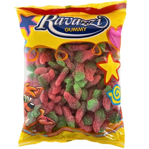 Ravazzi Peperoncino Sour, Fruchtgummi mit Erdbeer und Chili Geschmack, Sauer & Scharf, 1 kg von Ravazzi Gummy