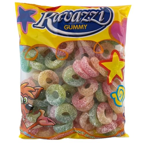 Ravazzi Rotelle Sour, Saure Fruchtgummi Räder Süßigkeiten, 1 kg Ravazzi Rotelle Sour, Saure Fruchtgummi Räder Süßigkeiten, 1 kg von Ravazzi Gummy