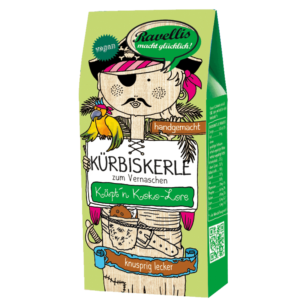 Bio Kürbiskerle Dunkle Schoko-Kokos von Ravellis