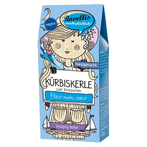 Ravellis Kürbiskerne in dunkler Schokolade mit Fleur de Sel (80 g) - Bio, Menge:12 Stück von Ravellis