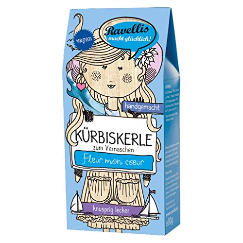 Ravellis Kürbiskerne in dunkler Schokolade mit Fleur de Sel (80 g) - Bio von Ravellis