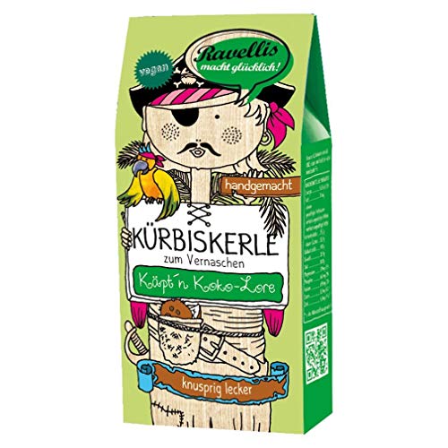 Ravellis Kürbiskerne in dunkler Schokolade mit Kokos (80 g) - Bio, Menge:12 Stück von Ravellis