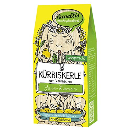 Ravellis Kürbiskerne mit Joghurt-Schokolade & Zitrone (80 g) - Bio, Menge:12 Stück von Ravellis