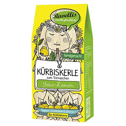 Ravellis Kürbiskerne mit Joghurt-Schokolade & Zitrone (80 g) - Bio, Menge:6 Stück von Ravellis