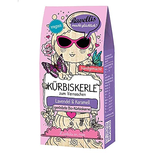 Ravellis Kürbiskerne mit Lavendel & Karamell (80 g) - Bio, Menge:3 Stück von Ravellis