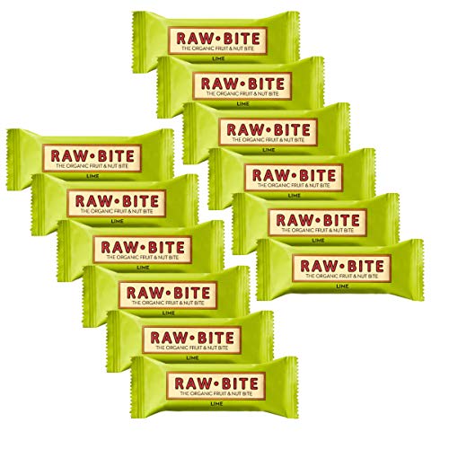 Raw Bite - Lime Riegel - Frucht-Nussriegel mit Limette, Ingwer und Chili, Größe:12 x 50 g von RAWBITE
