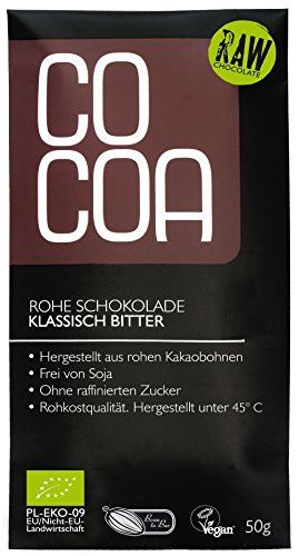 Raw Cocoa Bio Schokoladentafeln 50 g (Klassisch Bitter) von Co coa