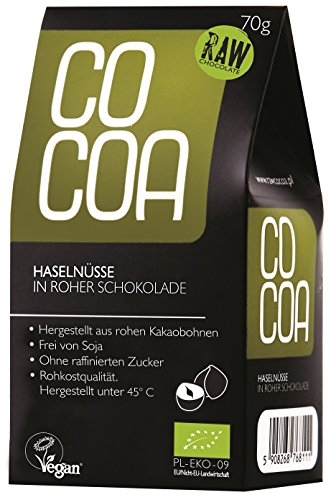 Raw Cocoa Bio Schokonüsse 70 g (Haselnüsse in Roher Schokolade) von Co coa