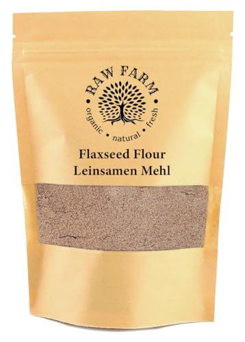 1 kg Leinsamen Feinmehl – ​​Nährstoffreiche, glutenfreie Backalternative von Raw Farm Organic Natural Fresh