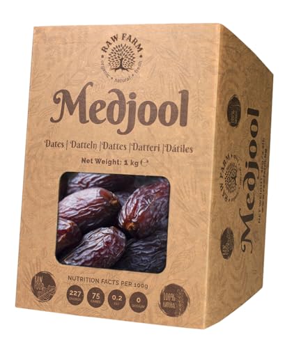 1 kg Natürliche Frisches Medjool Datteln, Ausgewählte Große Größen - Raw Farm 1 kg Natürliche Frisches Medjool Datteln, Ausgewählte Große Größen - Raw Farm von Raw Farm Organic Natural Fresh