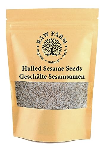 1 kg Roh Weiße Sesamsamen Geschälte , frei von Gluten, Soja von Raw Farm Organic Natural Fresh