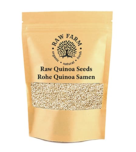 1 kg Rohe Weiße Quinoa Samen, Glutenfrei, Sojafrei, Vollkorn von Raw Farm Organic Natural Fresh