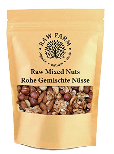 1 kg Roh Nussmischung Natur 4 sorte – Haselnuss, Mandel, Cashew, Walnusskerne 1 kg Roh Nussmischung Natur 4 sorte – Haselnuss, Mandel, Cashew, Walnusskerne von Raw Farm Organic Natural Fresh