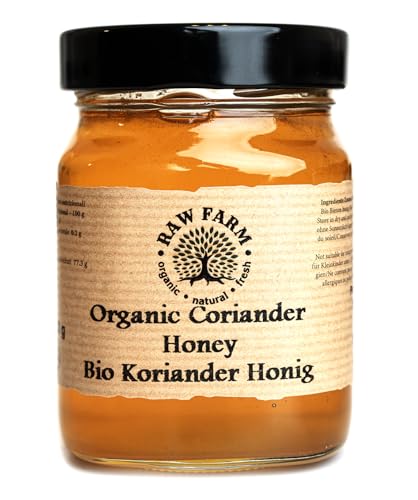 450 g Bio Koriander Blüten Honig von Raw Farm Organic Natural Fresh