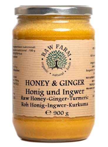 900 g Honig mit Ingwer und Kurkuma von Raw Farm Organic Natural Fresh