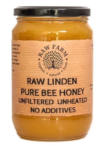 900 g Reiner, Roher Linden Honig 100% Natürlichen – Ungefiltert, Ungeheizt, Nicht Pasteurisiert, direkt aus dem Bienenstock, Europäisches Produkt 900 g Reiner, Roher Linden Honig 100% Natürlichen – Ungefiltert, Ungeheizt, Nicht Pasteurisiert, direkt aus dem Bienenstock, Europäisches Produkt von Raw Farm Organic Natural Fresh