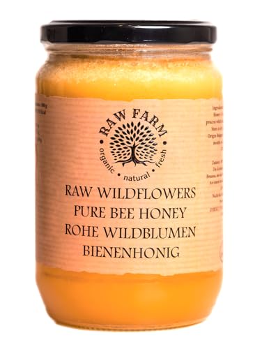 900 g Roher, Kristallisierter, Ungefilterter Wildblumenhonig von Raw Farm Organic Natural Fresh