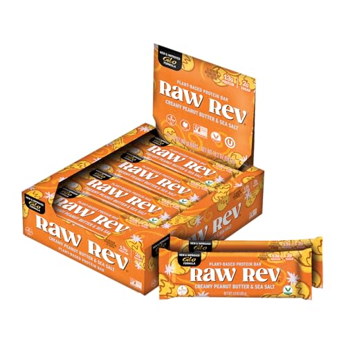 Glo, cremige Erdnussbutter Meersalz, 12 Bars - Raw Revolution von Raw Rev Glo