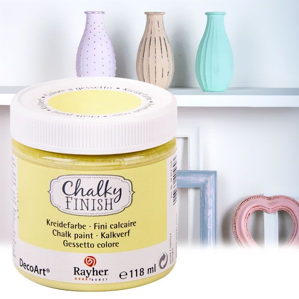 Chalky Finish Kreidefarbe Vanille, samtartige Optik, 118ml, vielseitig einsetzbar von Rayher Hobby GmbH