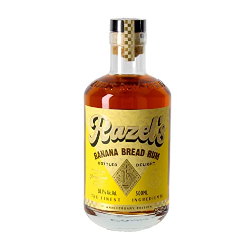 Razel's Banana Bread Rum, Karibik Rum trifft auf saftiges Bananenbrot! 500ml flüssiges Dessert von Razel's