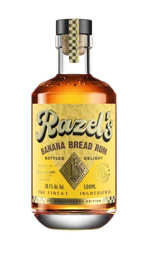 Razel's Banana Bread Rum, Karibik Rum trifft auf saftiges Bananenbrot! 500ml flüssiges Dessert von Razel's